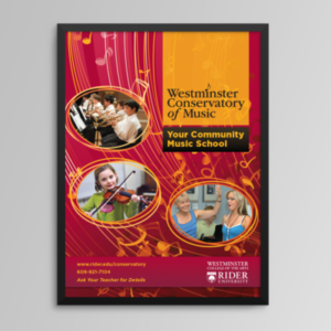 Layout and design for Westminster Conservatory of Music course catalog.