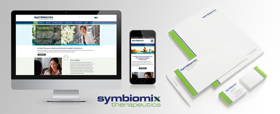 Clean and simple website design for pharmaceutical company.