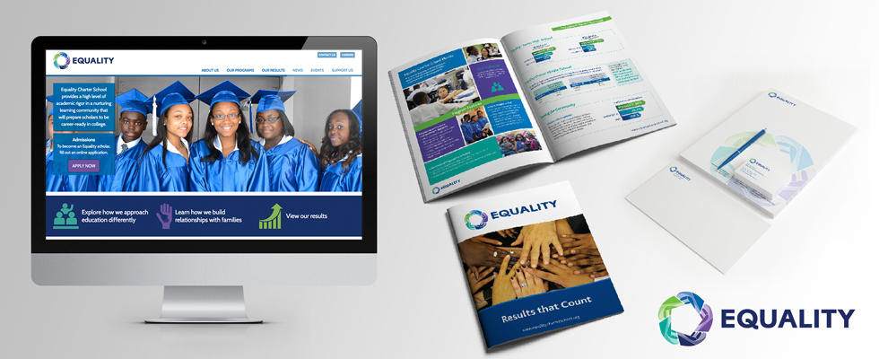 Engaging website design for academic charter school.