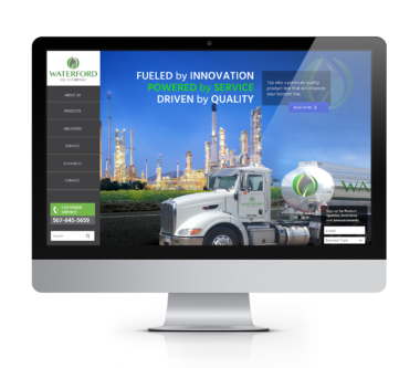 Website design for oil company.